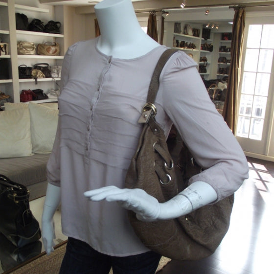 Drummed Leather Rania Hobo