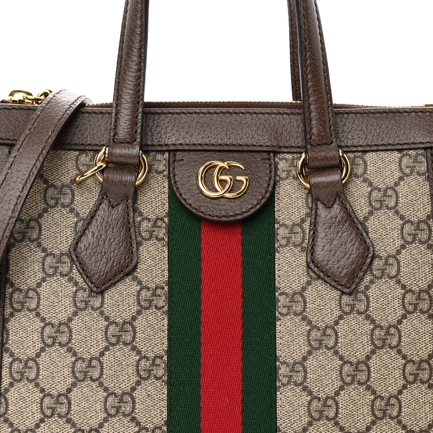 Gucci GG Supreme Monogram Small Ophidia Tote Bag Brown 8 of 10