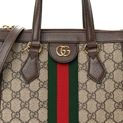 Gucci GG Supreme Monogram Small Ophidia Tote Bag Brown 8 of 10