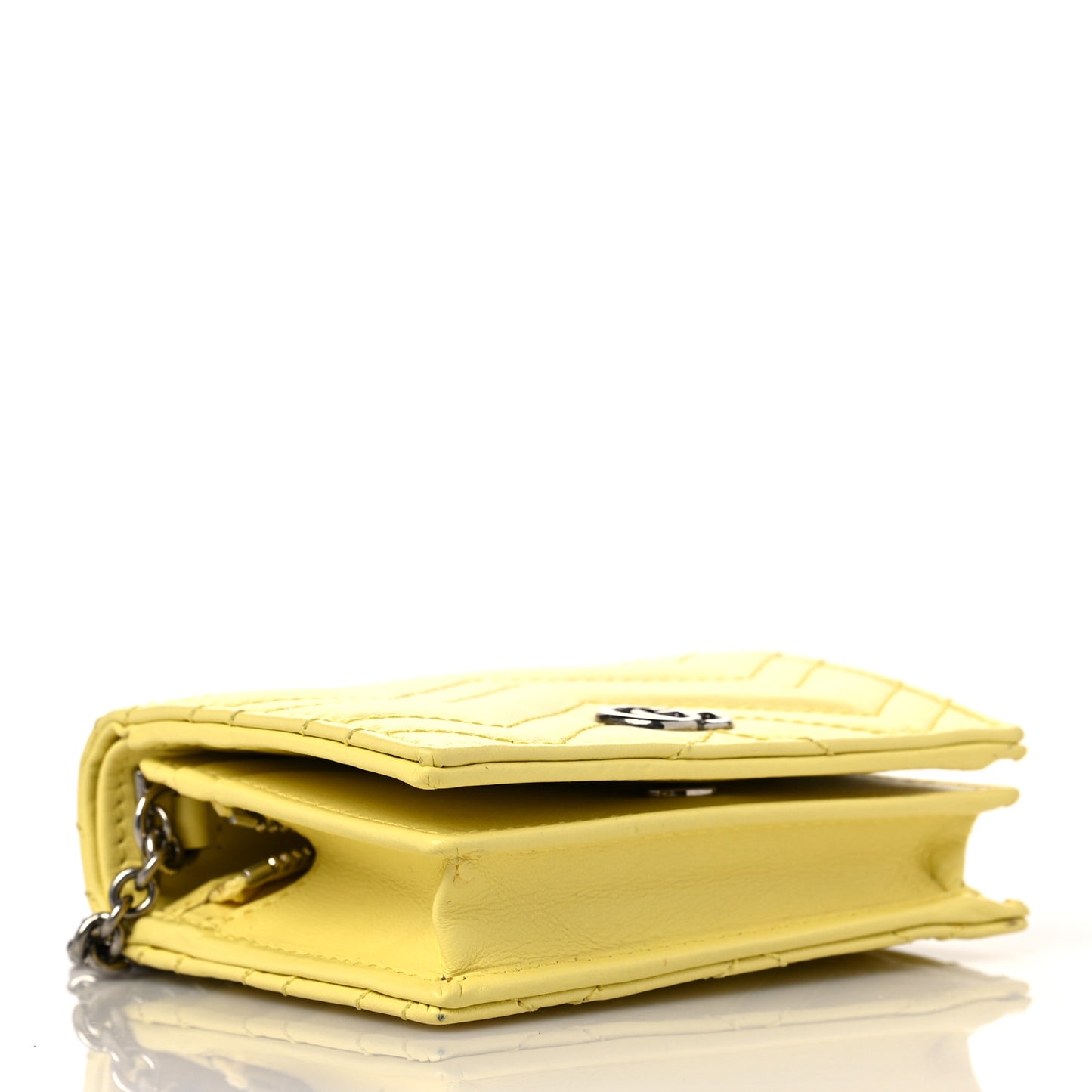 Calfskin Matelasse GG Marmont Mini Wallet On Chain Banana
