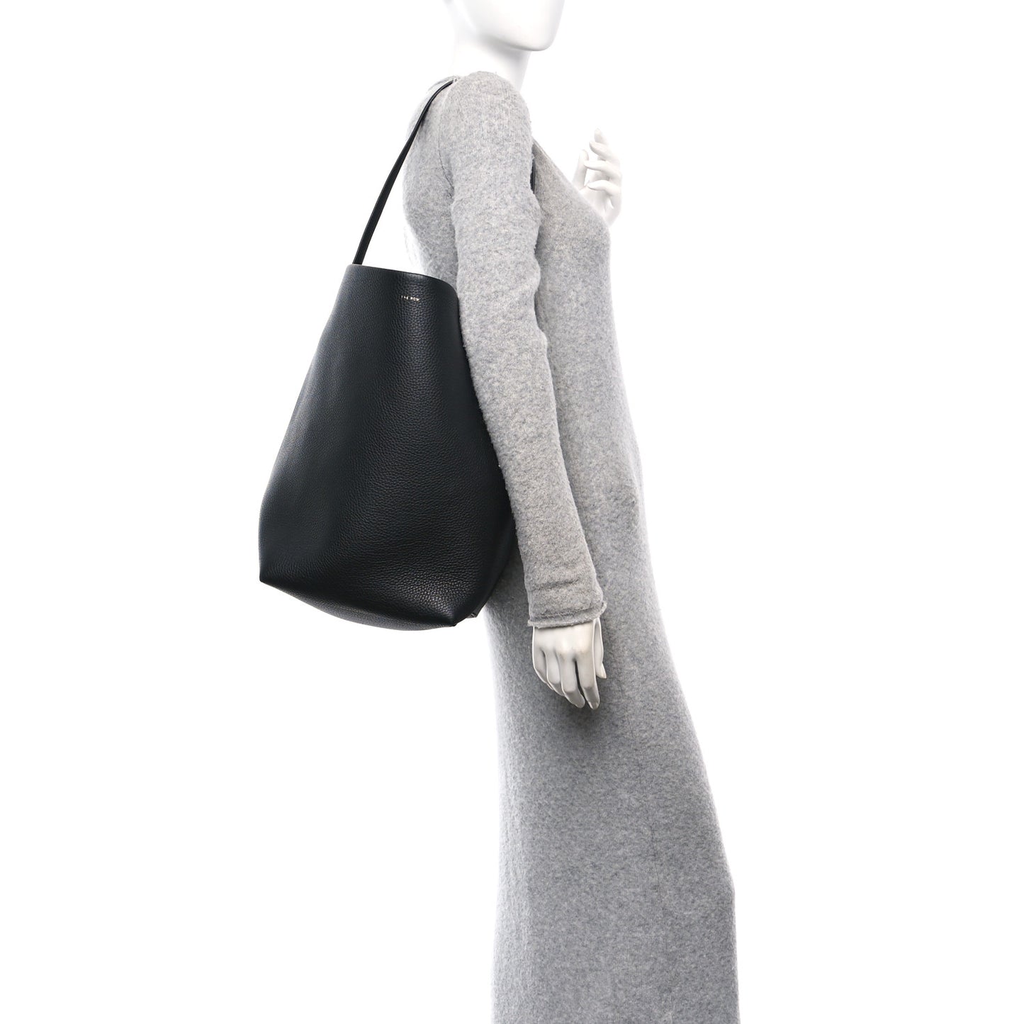 Grained Calfskin Large N/S Park Tote Black