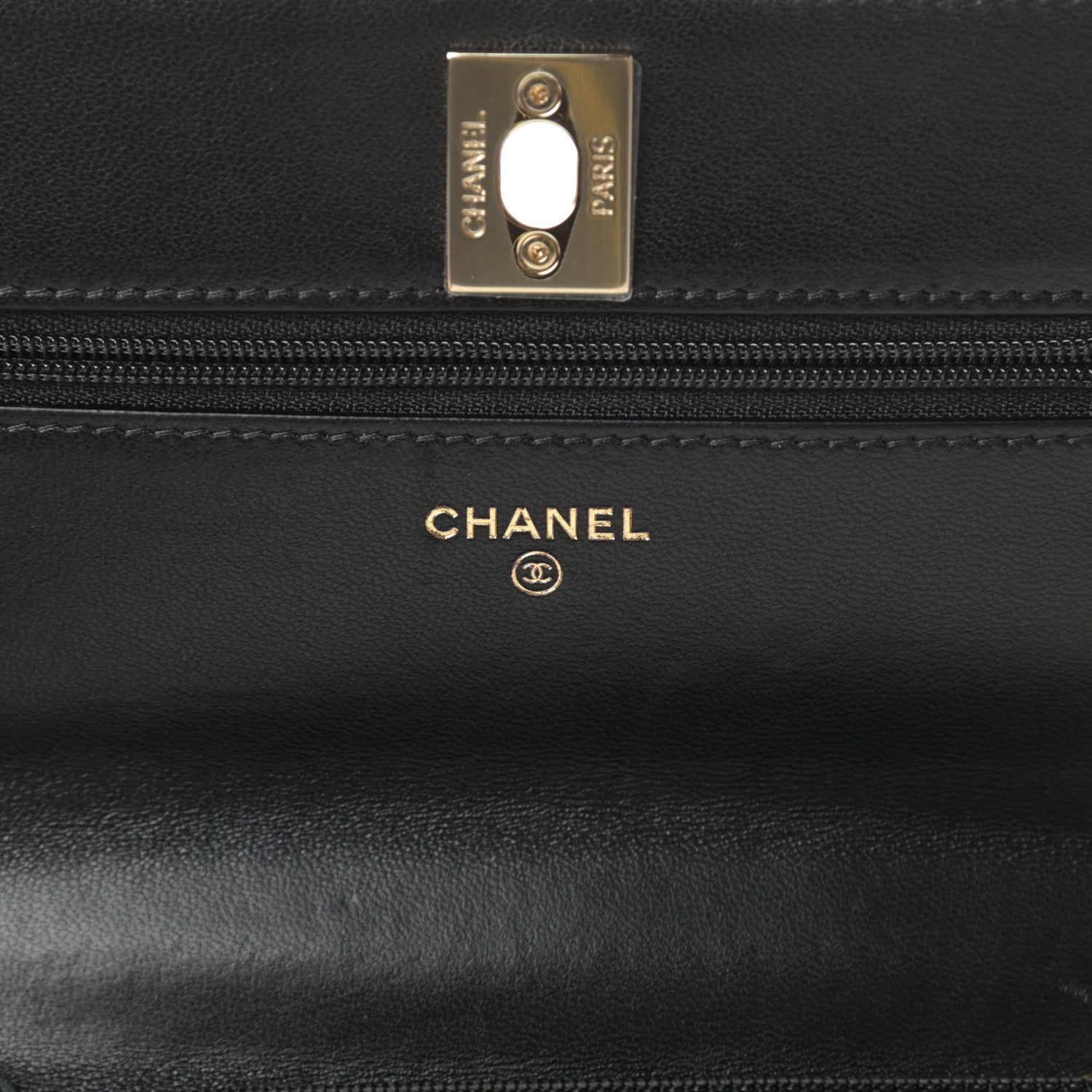 Chanel Lambskin Quilted Trendy CC Wallet On Chain WOC Black 6 of 15