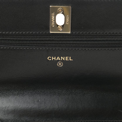 Chanel Lambskin Quilted Trendy CC Wallet On Chain WOC Black 6 of 15