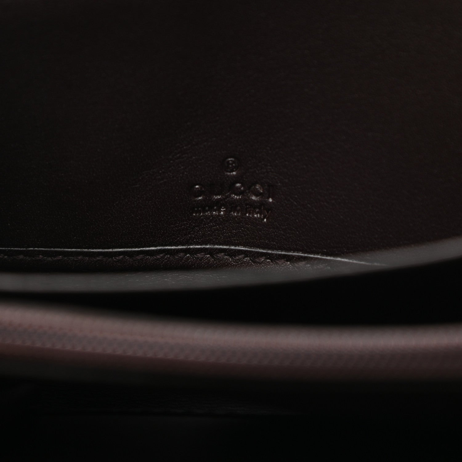 Gucci Guccissima Margaux Calfskin Metal Bar Zip Around Wallet Chocolate 6 of 8