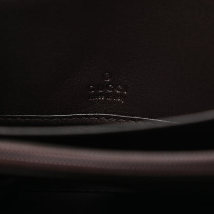 Gucci Guccissima Margaux Calfskin Metal Bar Zip Around Wallet Chocolate 6 of 8