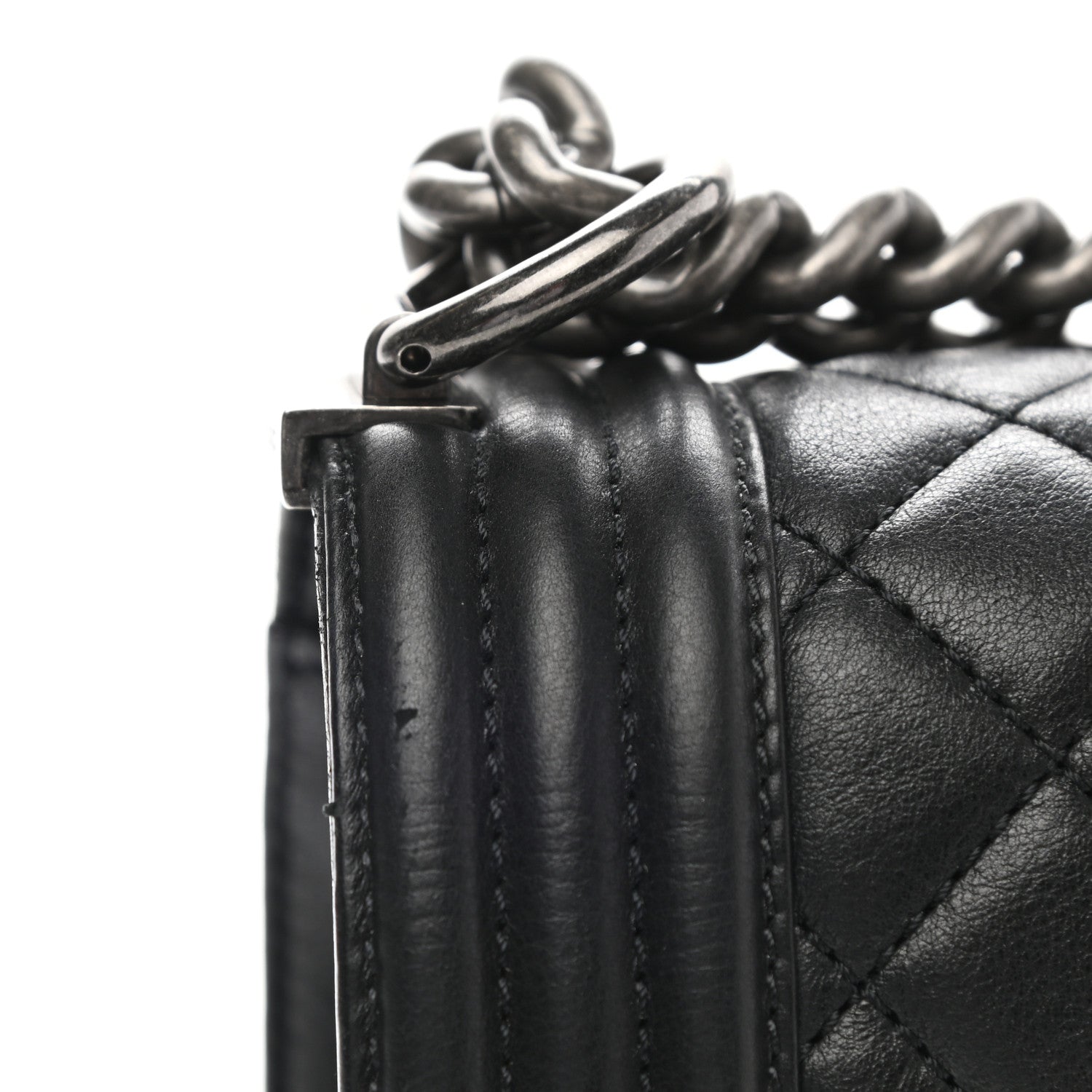 Chanel Lambskin Quilted Medium Boy Flap Black 13 of 13