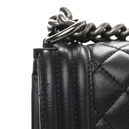 Chanel Lambskin Quilted Medium Boy Flap Black 13 of 13