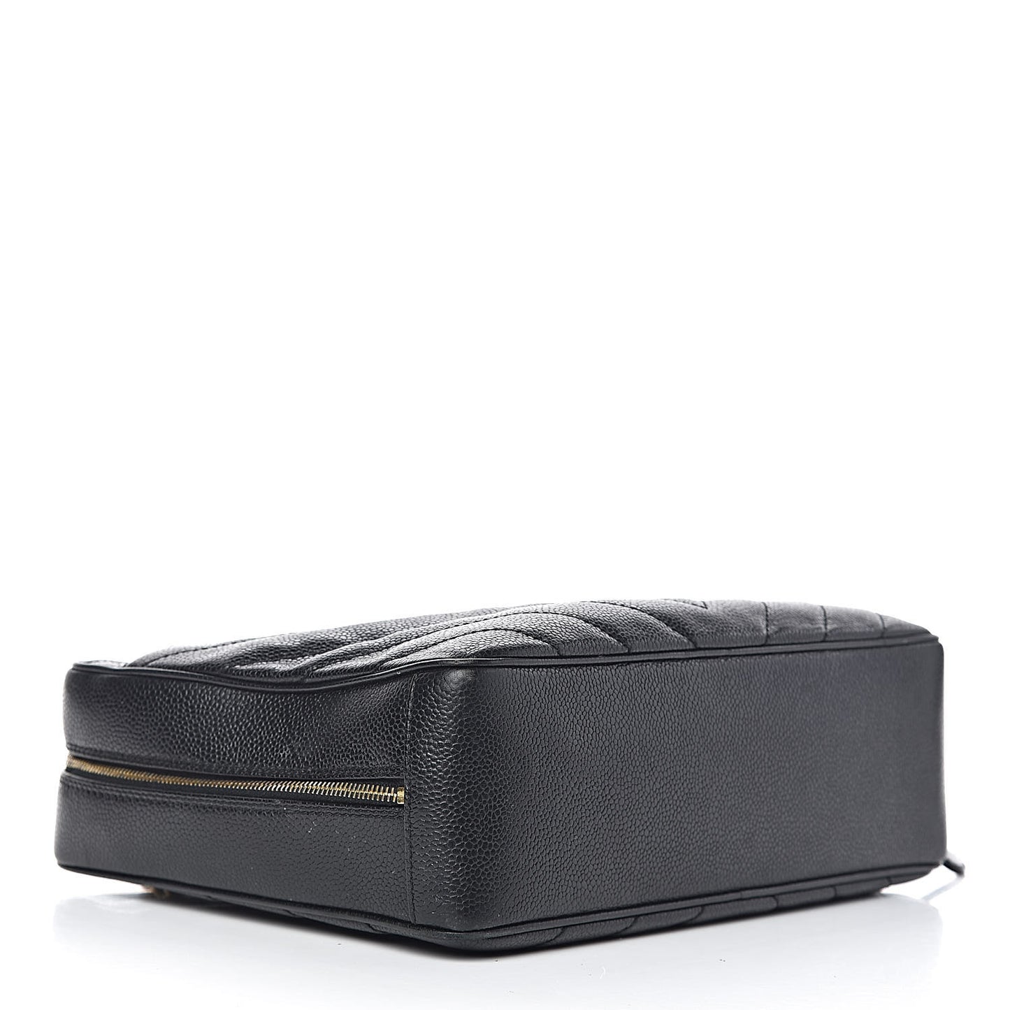Caviar Chevron Quilted Camera Case Black