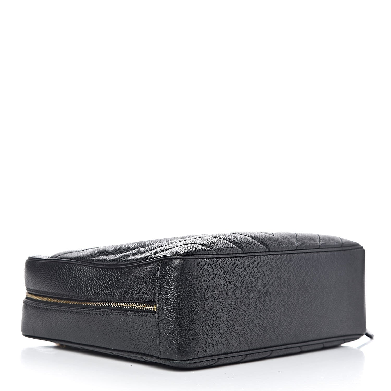 Chanel Caviar Chevron Quilted Camera Case Black 4 of 14