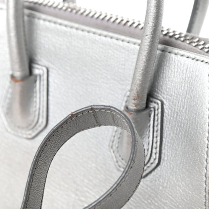 Givenchy Metallic Sugar Goatskin Mini Antigona Silver 14 of 16