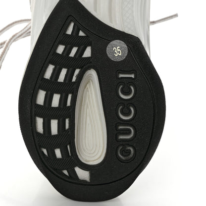 Gucci Technical Knit Fabric Waves Womens Gucci Run Sneakers 35 Great White Thunder 6 of 7