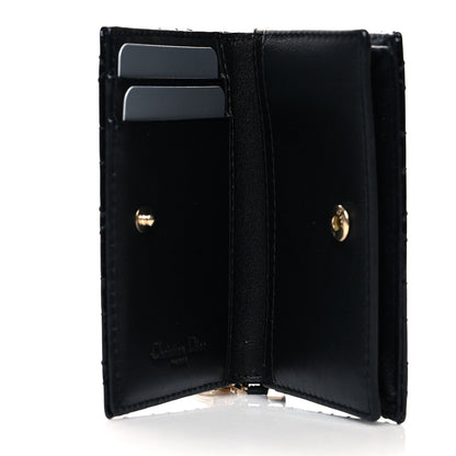 Christian Dior Patent Cannage Small Lady Dior Flap Card Holder Black 5 of 8