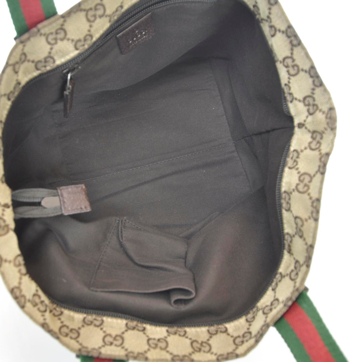 GG Monogram Small Web Handle Bucket Tote