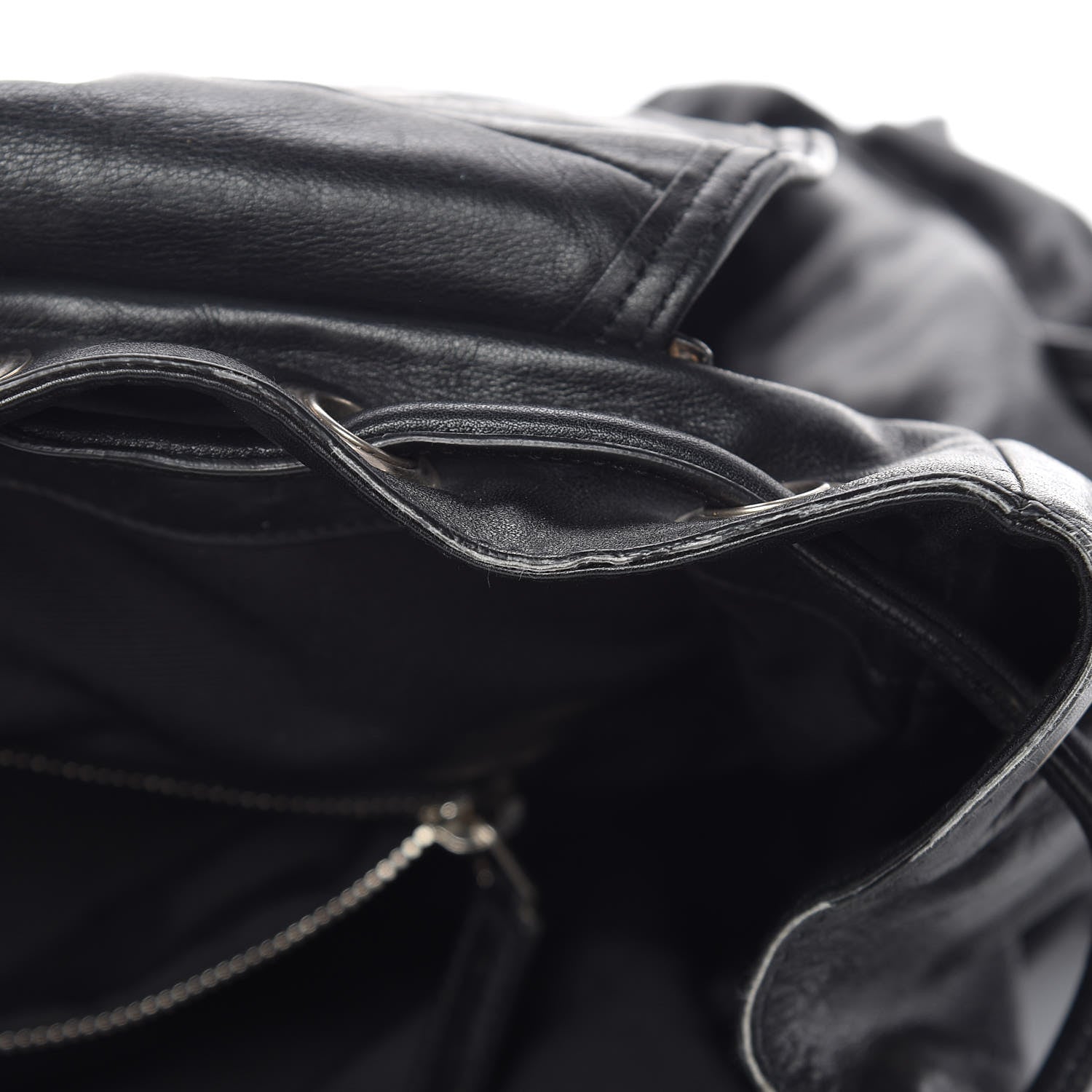 Saint Laurent Smooth Calfskin Roc Sack Backpack Black 10 of 17