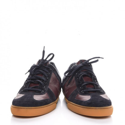 Louis Vuitton Suede Calfskin Dream On Low Top Sneakers 11 Blue Burgundy 6 of 10