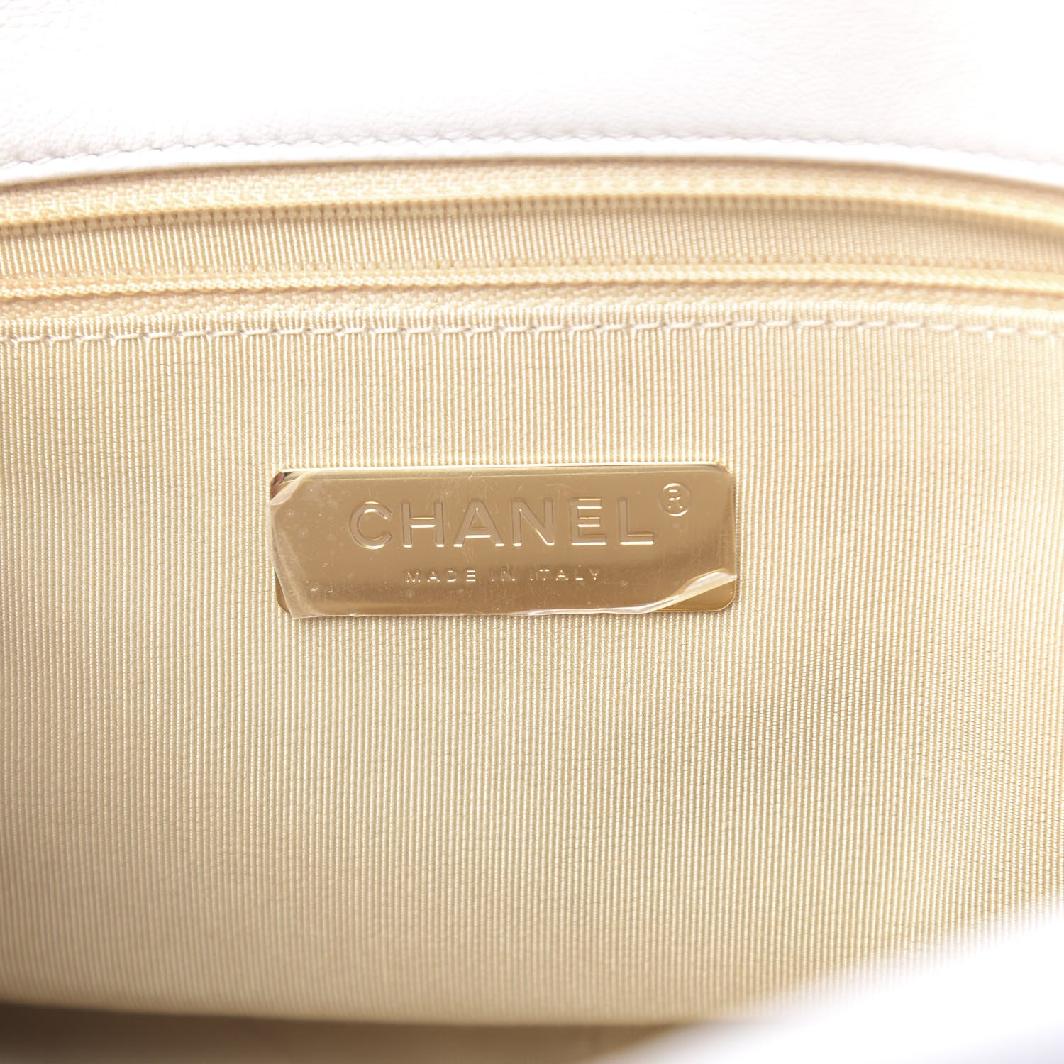 Chanel Goatskin Quilted Medium 19 Flap White 6 of 11