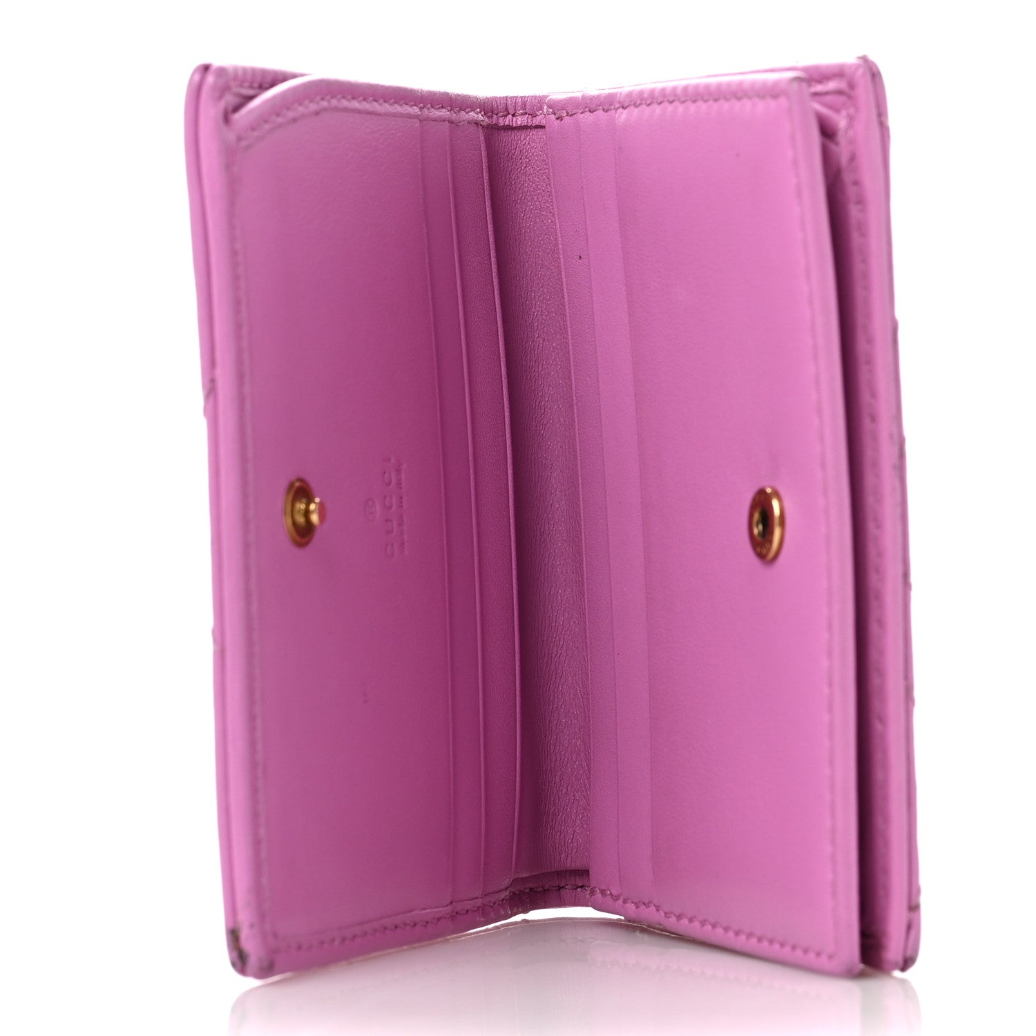 Gucci Calfskin Matelasse GG Marmont Card Case Candy Mousse 5 of 8