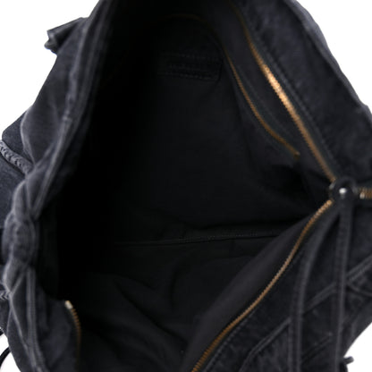 Balenciaga Washed Denim Classic Hardware Medium Le City Black 4 of 9