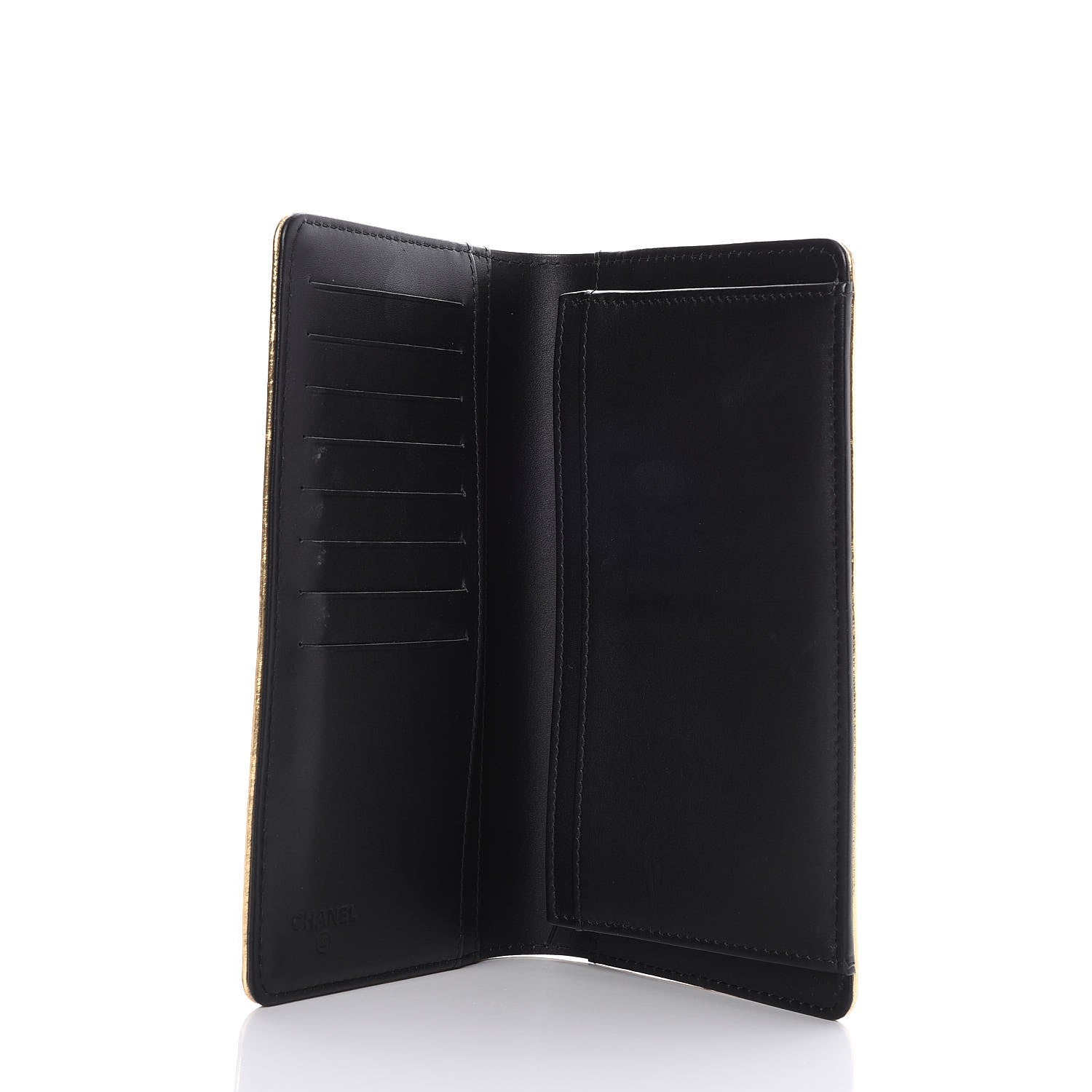 Chanel Metallic Calfskin Votez Coco Yen Wallet Gold 5 of 8