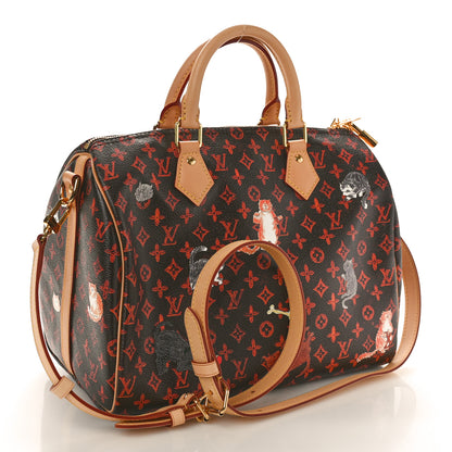 Louis Vuitton Catogram Speedy Bandouliere 30 Marron 3 of 11