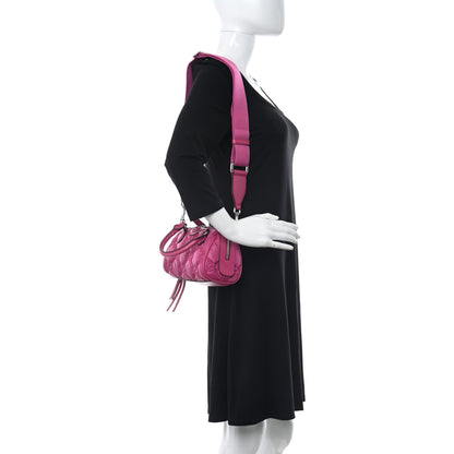 Gucci Nylon Calfskin Enamel GG Matelasse Mini Bowler Bag Lovely 2 of 11
