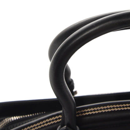 Christian Dior Calfskin Frame Satchel Black 11 of 12