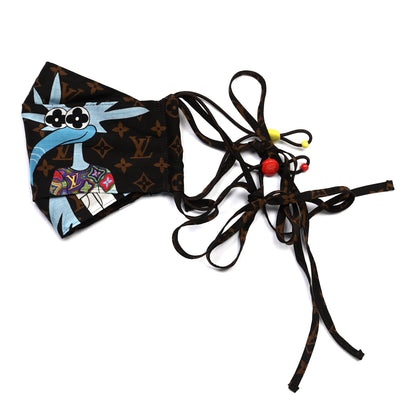 Louis Vuitton Cotton Silk Monogram LV Friends Face Mask Brown 1 of 4