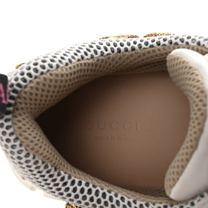 Gucci X SEGA Mesh Calfskin Suede Removable Crystals Womens Flashtrek Sneakers 38 Great White 8 of 8