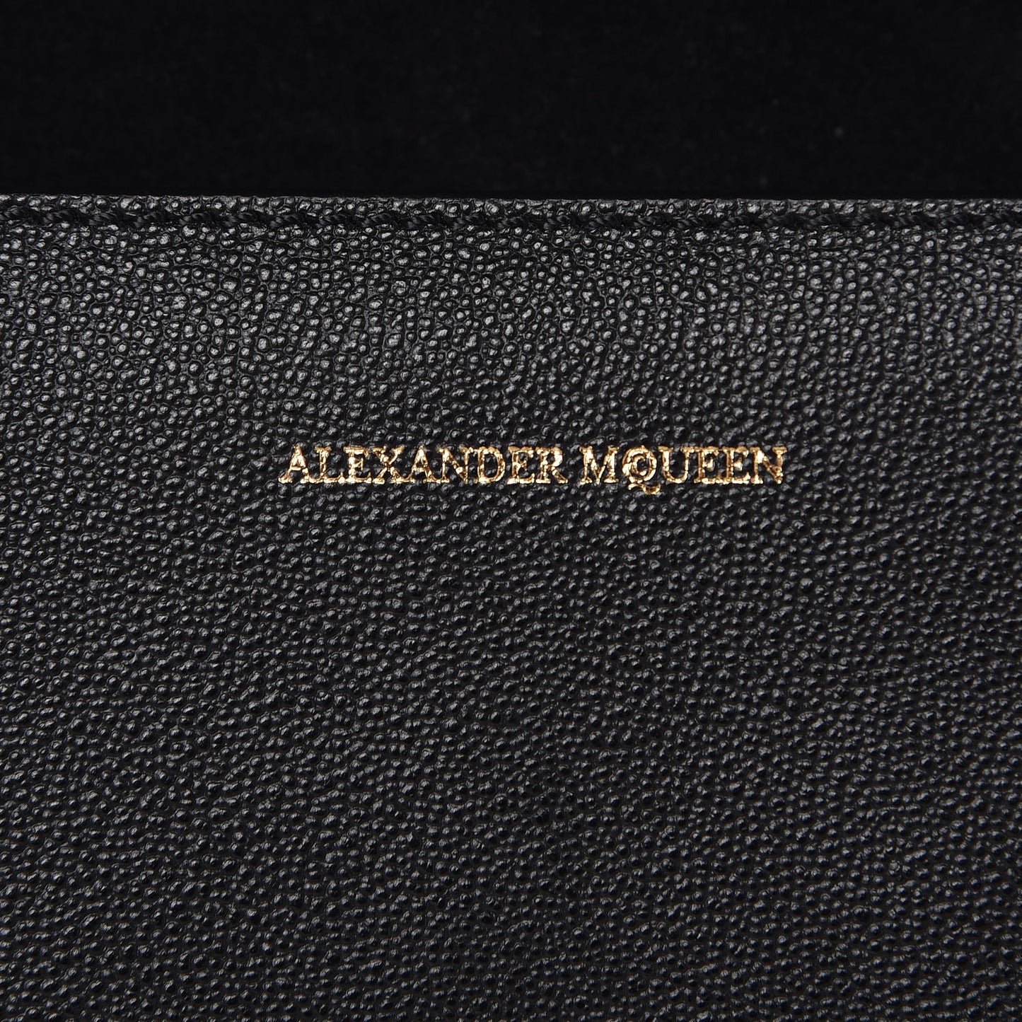 Little Stones Calfskin Small Insignia Flap Black