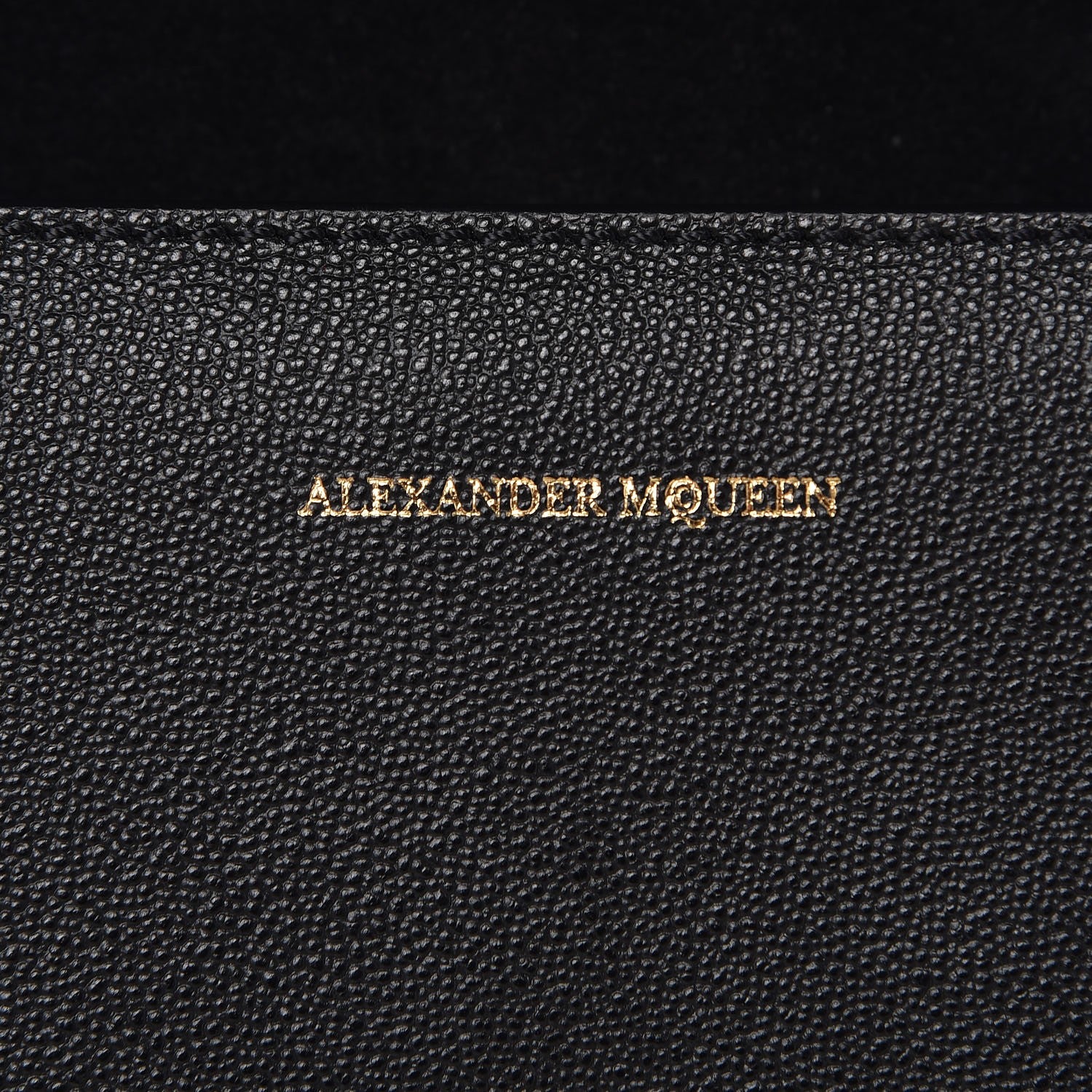 Alexander McQueen Little Stones Calfskin Small Insignia Flap Black 7 of 8