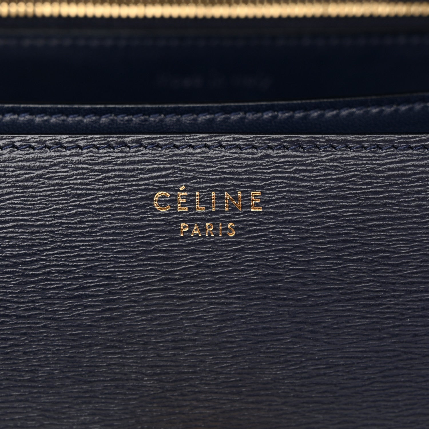Celine Liege Calfskin Medium Classic Box Flap Bag Dark Blue 6 of 14