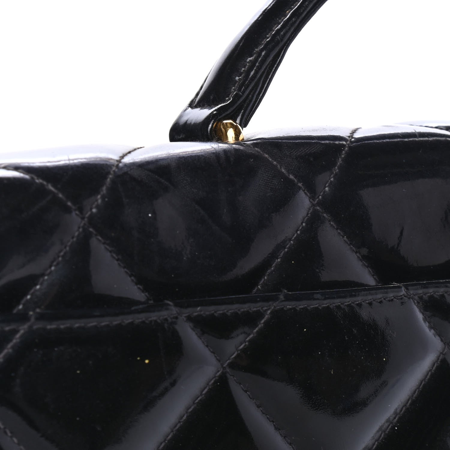 Chanel Patent Quilted Briefcase Laptop Bag Black 5 of 6