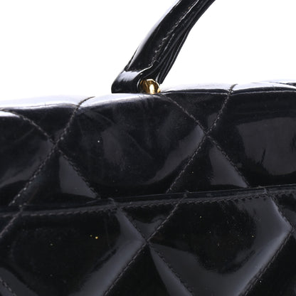 Chanel Patent Quilted Briefcase Laptop Bag Black 5 of 6