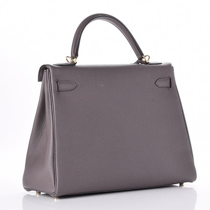 Hermes Togo Kelly Retourne 32 Etain 4 of 34