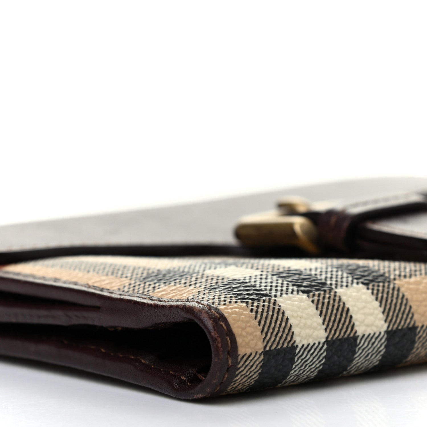 Burberry Calfskin House Check Wallet Brown 8 of 9