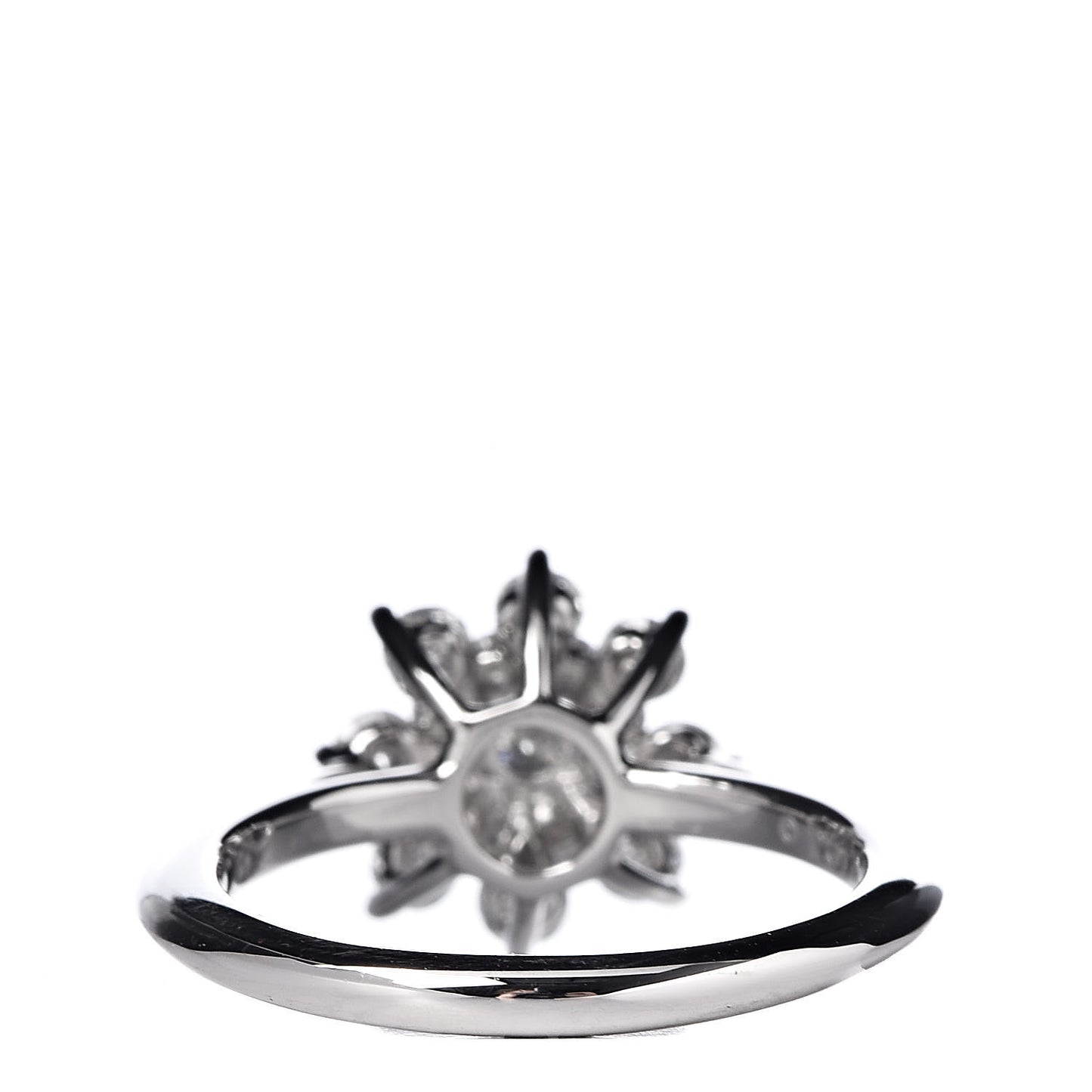 Platinum Diamond Flower Ring 50 5.5