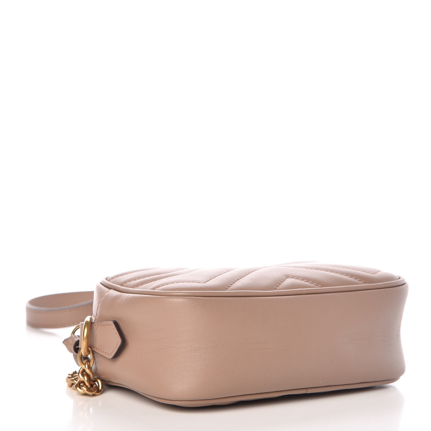 Gucci Calfskin Matelasse Mini GG Marmont Chain Shoulder Bag Porcelain Rose 4 of 9