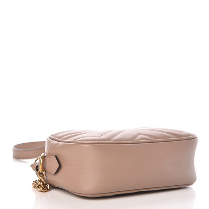 Gucci Calfskin Matelasse Mini GG Marmont Chain Shoulder Bag Porcelain Rose 4 of 9