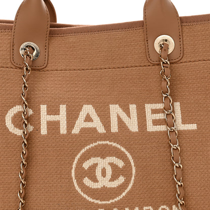 Chanel Mixed Fibers Small Deauville Tote Camel 9 of 11