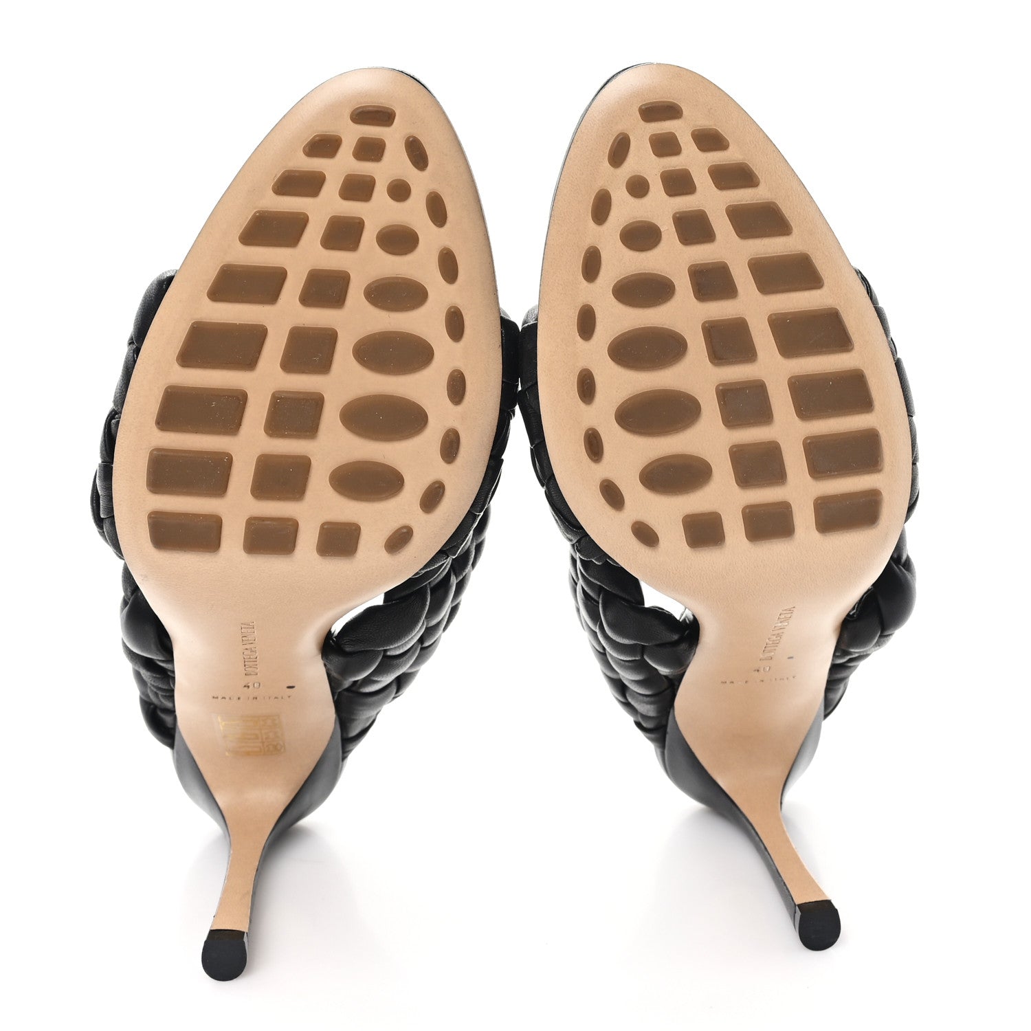 Bottega Veneta Nappa Twisted Padded Intrecciato Curve Slide Sandals 40 Black 6 of 9