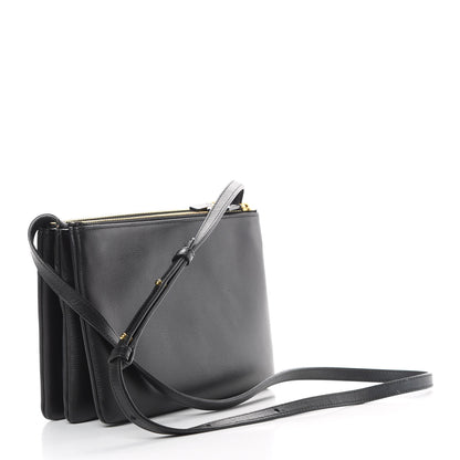Celine Liege Calfskin Small Trio Crossbody Bag Black 3 of 14
