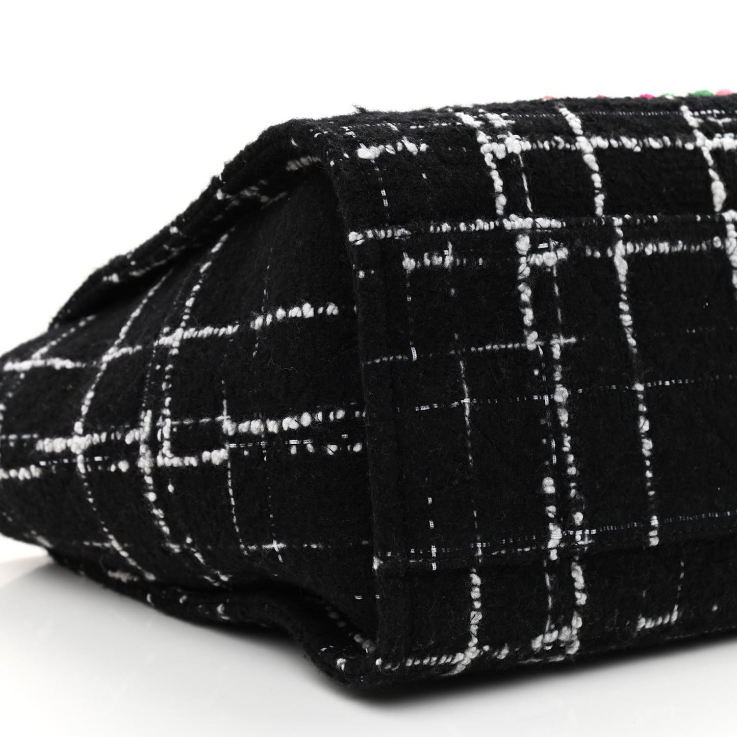 Tweed Medium Deauville Tote Black White Multicolor