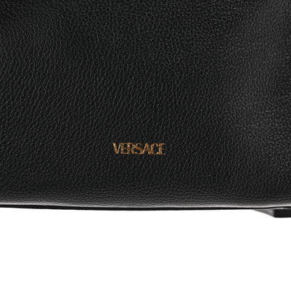 Versace Grained Calfskin Small La Medusa Top Handle Bag Black 10 of 11