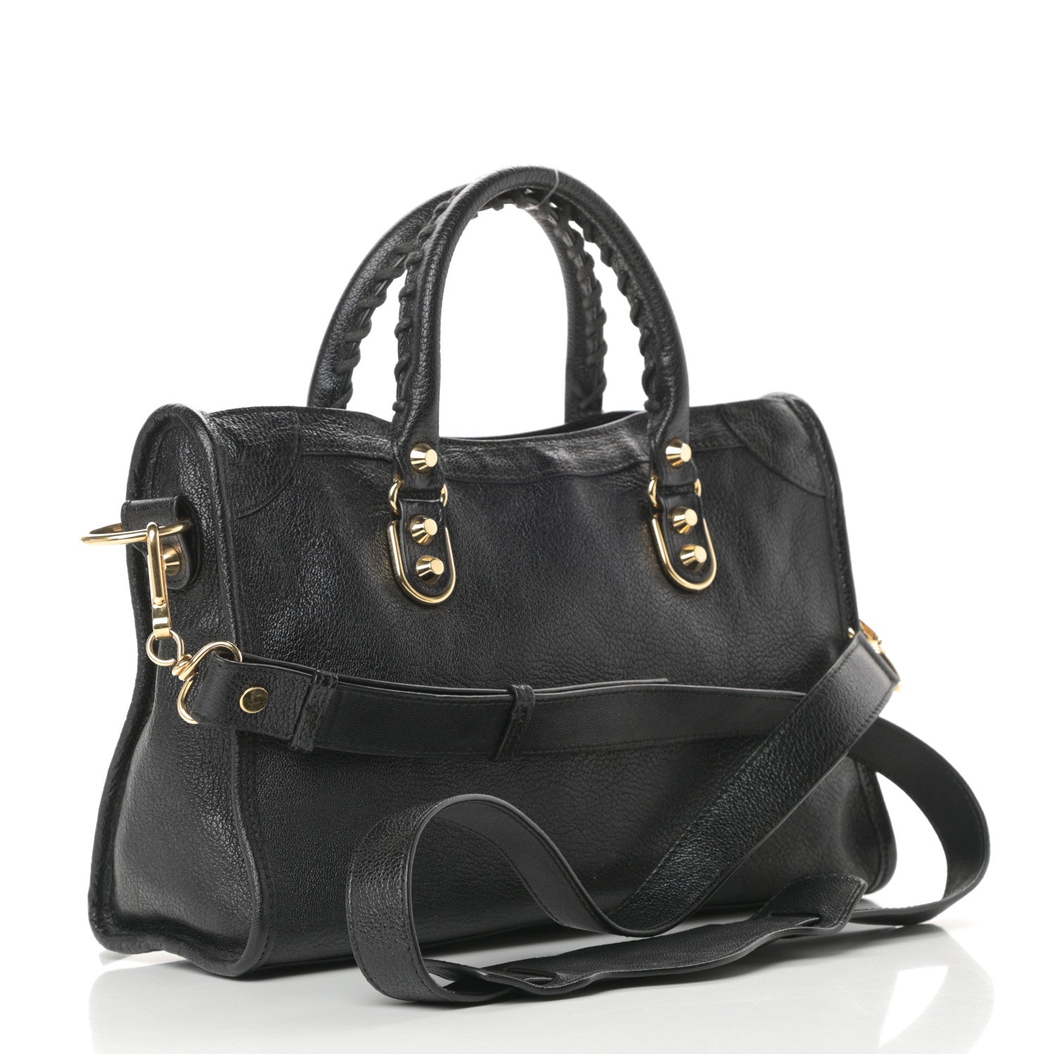 Balenciaga Chevre Gold Metallic Edge Hardware S City Black 3 of 13