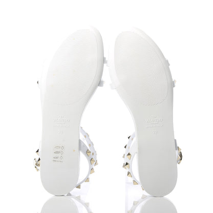 Valentino Garavani PVC Jelly Rockstud Caged Sandals 39 Optic White 6 of 11