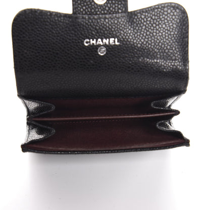 Chanel Caviar Quilted Flap Card Holder Wallet Black 5 of 8