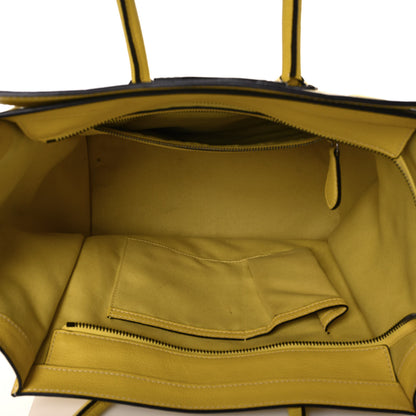 Celine Drummed Calfskin Mini Luggage Citron 7 of 12