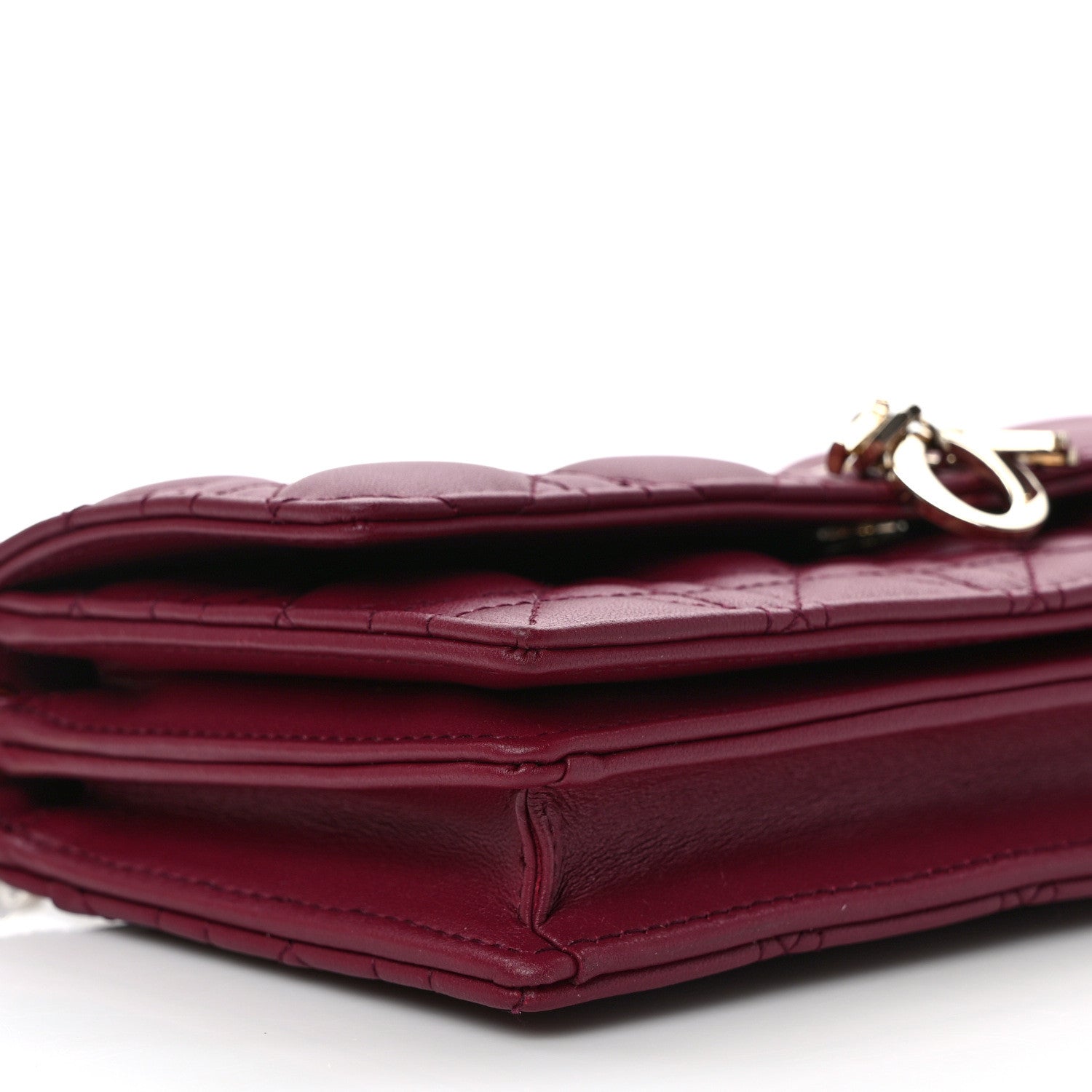Christian Dior Lambskin Cannage Mini My Dior Bag Burgundy 7 of 9