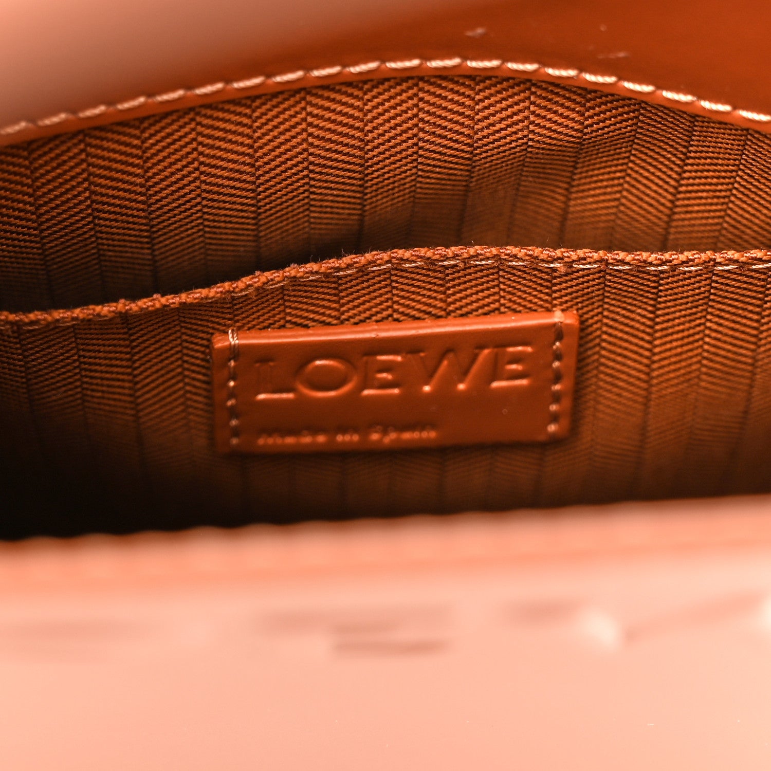 Loewe Smooth Calfskin Logo Small A5 Tote Tan 6 of 9