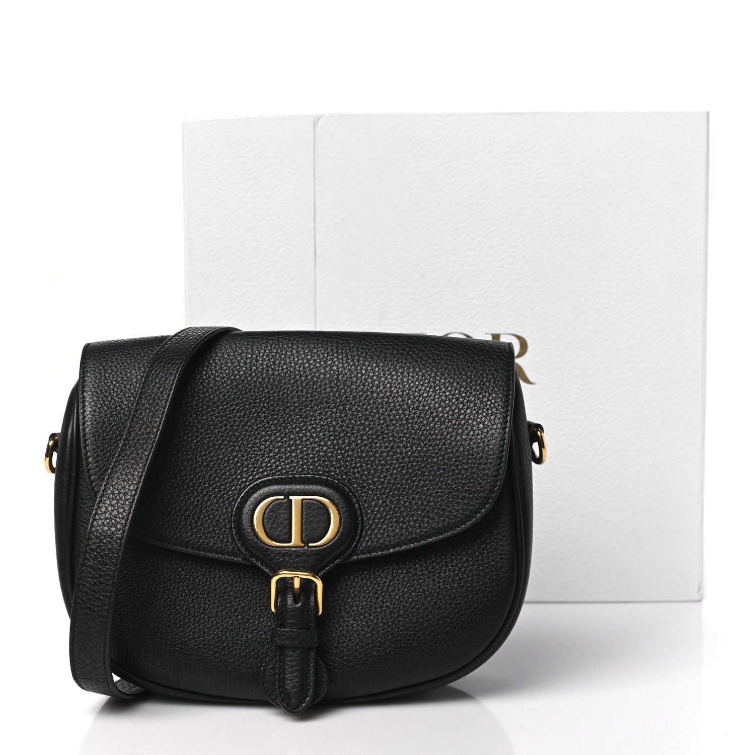 Christian Dior Grained Calfskin Medium Bobby Flap Black 11 of 11